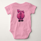 豚Tシャツ ベビーボディスーツ (裏面)