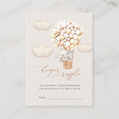 象おむつラッフルチケットエンクロージャカード エンクロージャーカード (正面)