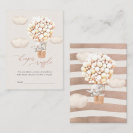 象おむつラッフルチケットエンクロージャカード エンクロージャーカード