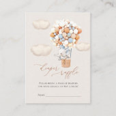 象おむつラッフルチケットエンクロージャカード エンクロージャーカード (正面)