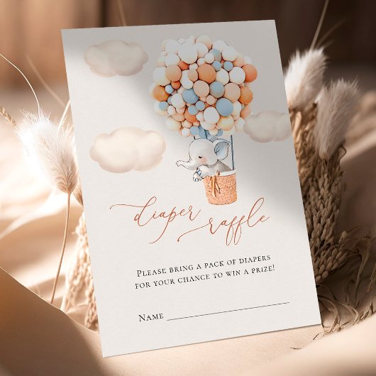 象おむつラッフルチケットエンクロージャカード エンクロージャーカード