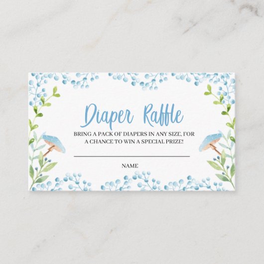 象おむつラッフル囲いカード エンクロージャーカード (正面)