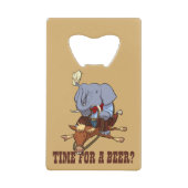 象おもしろいのカウボーイの時間?漫画 クレジットカード栓抜き (正面)