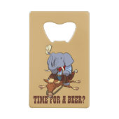 象おもしろいのカウボーイの時間?漫画 クレジットカード栓抜き (裏面)