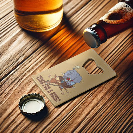 象おもしろいのカウボーイの時間？漫画 クレジットカード栓抜き