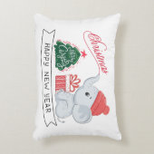 象おもしろいのクリスマスと新年の挨拶 アクセントクッション (正面(垂直))