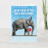 象おもしろいの写真時代は無関心の誕生日 カード (正面)