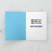 象おもしろいの写真時代は無関心の誕生日 カード (内部)