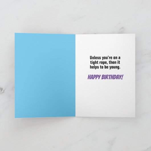 象おもしろいの写真時代は無関心の誕生日 カード (内部)