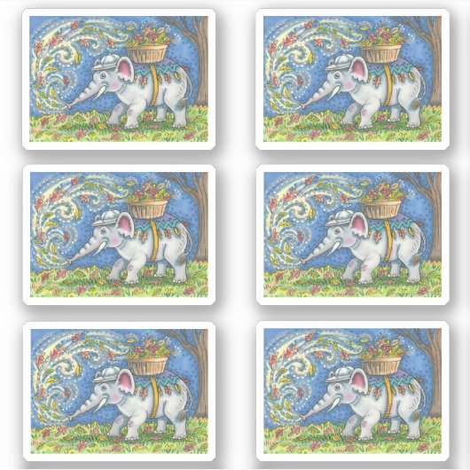 象おもしろいの吹紅葉 シール (正面)