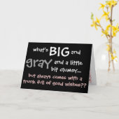 象おもしろいはカードを持って元気を出せ! カード (黄色い花)