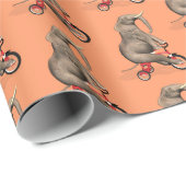 象おもしろいは三輪車に乗る ラッピングペーパー (ロールコーナー)