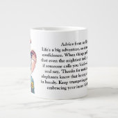 象おもしろいアドバイス ジャンボコーヒーマグカップ (正面)