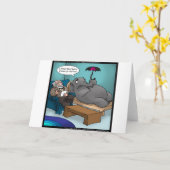 象おもしろい象のセラピーカードTプレゼント等 カード (黄色い花)