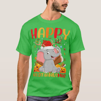 象おもしろい象動物愛好家かわいい象ハローサ Tシャツ