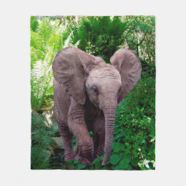 象およびジャングル フリースブランケット