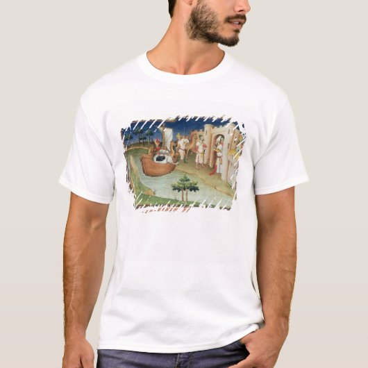 象およびラクダの到着のマルコ・ポーロ Tシャツ (正面)