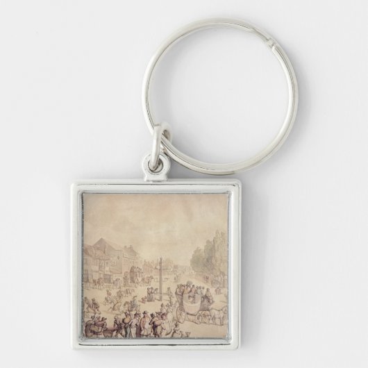 象および城 キーホルダー (正面)