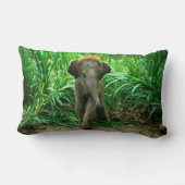 象および草 ランバークッション (裏面)