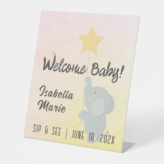 象お洒落の園芸 台座サイン (正面)