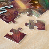 象お洒落の夜星の月パーソナライズされた ジグソーパズル (側面)