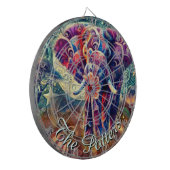 象お洒落の夜星の月パーソナライズされた ダーツボード (正面左)