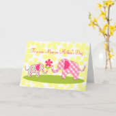 象お洒落の母の日カード カード (黄色い花)