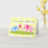 象お洒落の母の日カード カード (黄色い花)