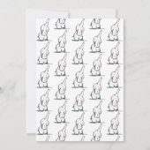 象お洒落ファースト誕生日招待状 招待状 (裏面)