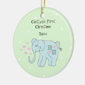 象お洒落ベビー初めてのクリスマス セラミックオーナメント (左)