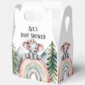 象お洒落虹の赤ちゃんシャワー フェイバーボックス (見開き)