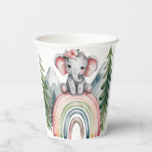 象お洒落虹の赤ちゃんシャワー 紙コップ (裏面)