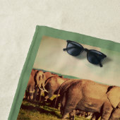 象かあなたの写真の名前をカスタムするのビーチタオル ビーチタオル (インサイチュ)