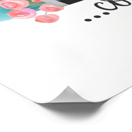 象かわいいベビーことわざフローラポスター ポスター (角)