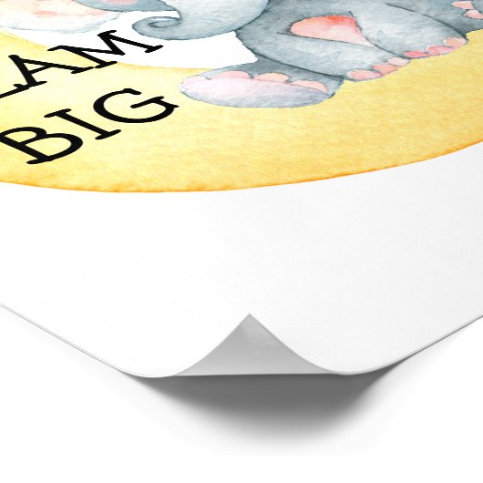 象かわいい引用文子供部屋プリントベビーポスター ポスター (角)