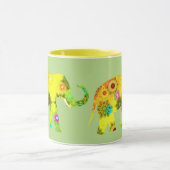 象かわいらしカラフルのコーヒーマグ マグカップ (中央)