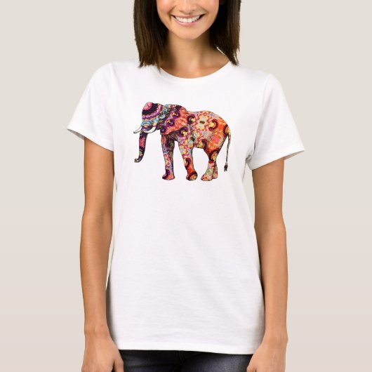 象かわいらしカラフルアートのシャツ Tシャツ (正面)