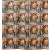 象かわいらし模様 シャワーカーテン (正面)