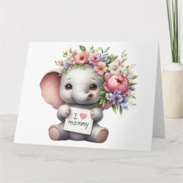 象かわいらし母の日札 カード