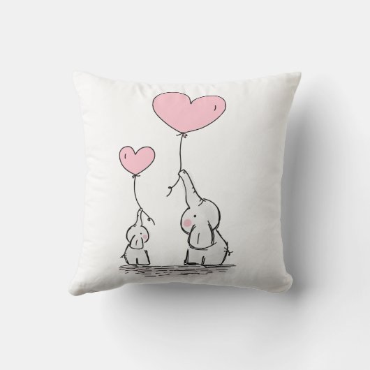 象がかわいい クッション (裏面)