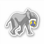 象がハンドボールスポーツで シール (正面)