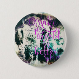 象が世界をより良くする 缶バッジ