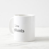 象が大好き コーヒーマグカップ (正面左)