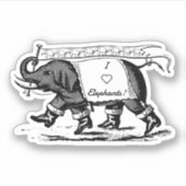 象が大好き シール (正面)