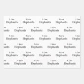 象が大好き ラッピングペーパーシート (正面2)