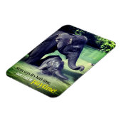 象が川で泳いでいる マグネット (左側)