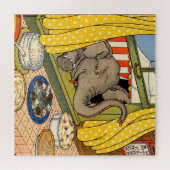 象が窓から頭を突き出した ジグソーパズル (横)