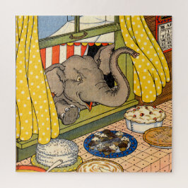 象が窓から頭を突き出した ジグソーパズル