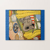 象が窓から頭を突き出した ジグソーパズル (横)