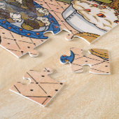 象が窓から顔を覗かせている ジグソーパズル (側面)